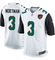 Men's Nike Jacksonville Jaguars #3 Brad Nortman Game White NFL Jersey