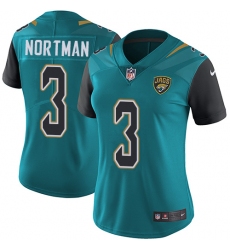 Women's Nike Jacksonville Jaguars #3 Brad Nortman Teal Green Team Color Vapor Untouchable Limited Player NFL Jersey