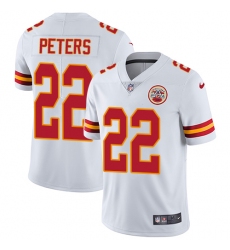 Youth Nike Kansas City Chiefs #22 Marcus Peters White Vapor Untouchable Limited Player NFL Jersey