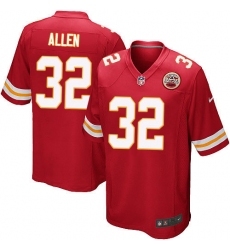 Men's Nike Kansas City Chiefs #32 Marcus Allen Game Red Team Color NFL Jersey