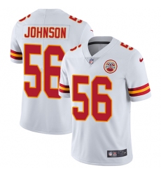 Men's Nike Kansas City Chiefs #56 Derrick Johnson White Vapor Untouchable Limited Player NFL Jersey