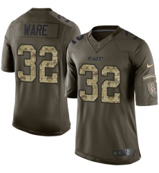 Youth Nike Kansas City Chiefs #32 Spencer Ware Elite Green Salute to Service NFL Jersey