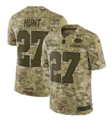 Youth Nike Kansas City Chiefs #27 Kareem Hunt Limited Camo 2018 Salute to Service NFL Jerse
