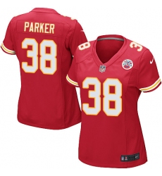 Women's Nike Kansas City Chiefs #38 Ron Parker Game Red Team Color NFL Jersey