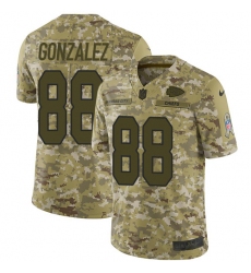 Men's Nike Kansas City Chiefs #88 Tony Gonzalez Limited Camo 2018 Salute to Service NFL Jersey