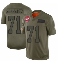 Youth Kansas City Chiefs #71 Mitchell Schwartz Limited Camo 2019 Salute to Service Football Jersey