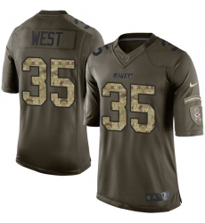 Men's Nike Kansas City Chiefs #35 Charcandrick West Elite Green Salute to Service NFL Jersey