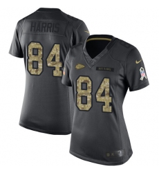 Women's Nike Kansas City Chiefs #84 Demetrius Harris Limited Black 2016 Salute to Service NFL Jersey