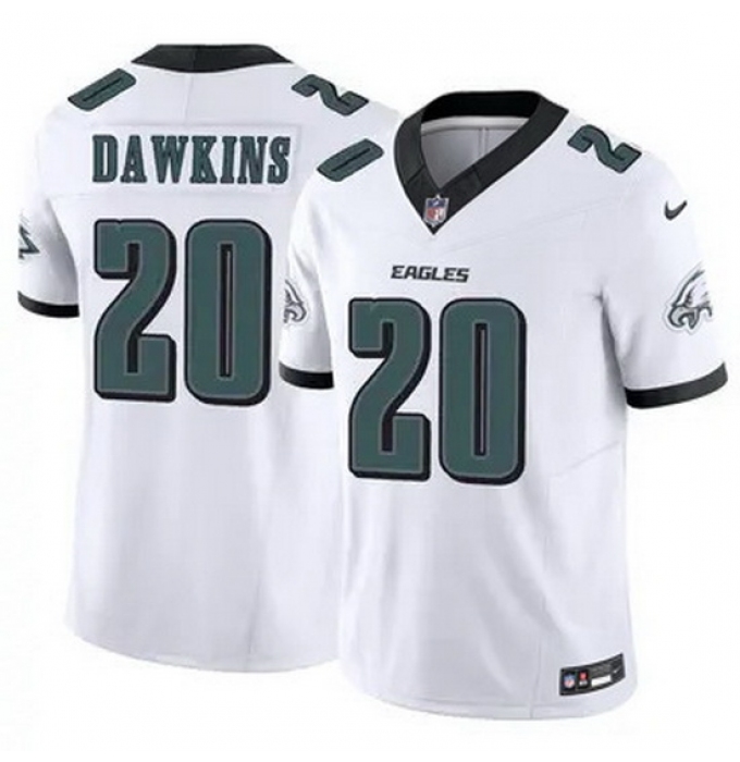 Men's Philadelphia Eagles #20 Brian Dawkins White F U S E Stitched NFL Jersey