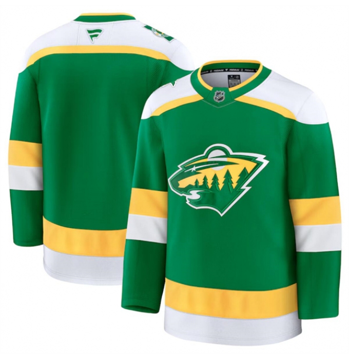 Men's Minnesota Wild Blank Green 2024-25 Alternate Stitched Hockey Jersey