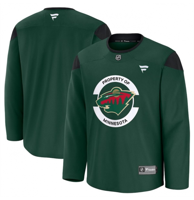 Men's Minnesota Wild Green 2024-25 Team Practice Stitched Hockey Jersey