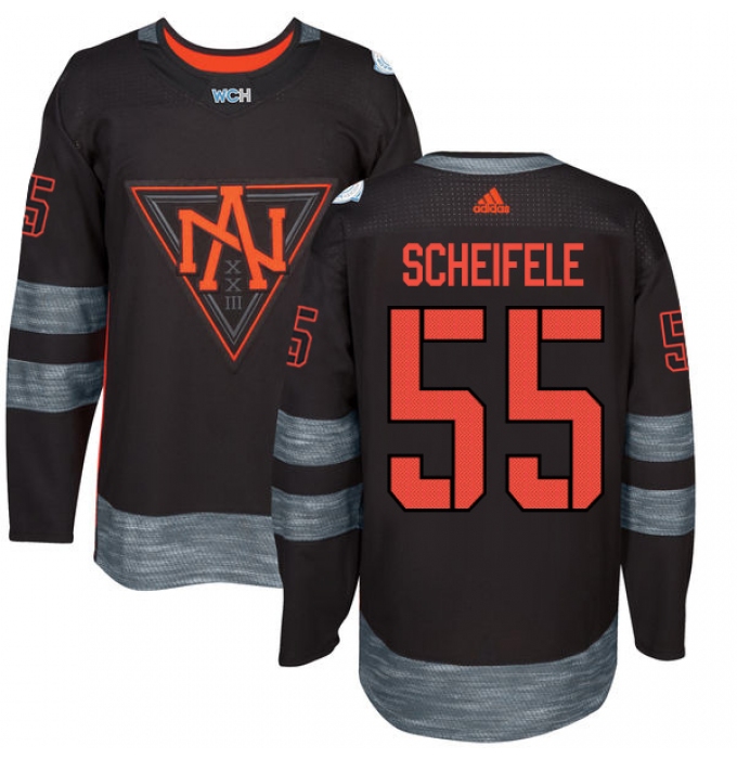 Youth Adidas Team North America #55 Mark Scheifele Authentic Black Away 2016 World Cup of Hockey Jersey