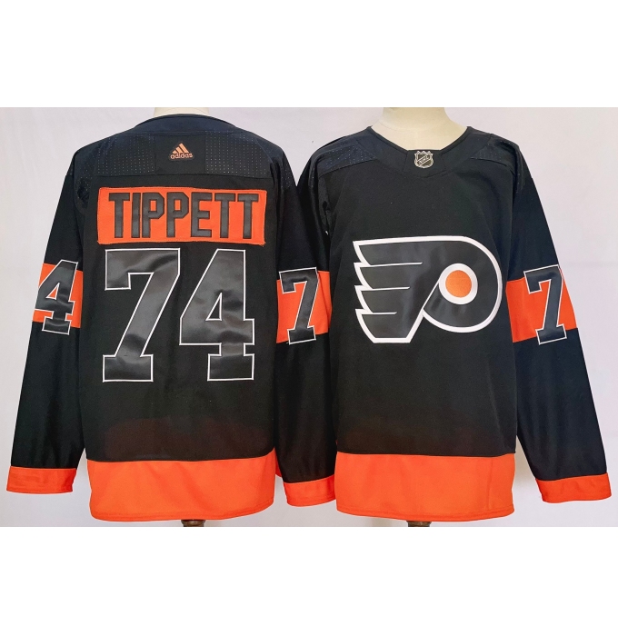 Men's Philadelphia Flyers #74 Owen Tippett Black Alternate Authentic Jersey