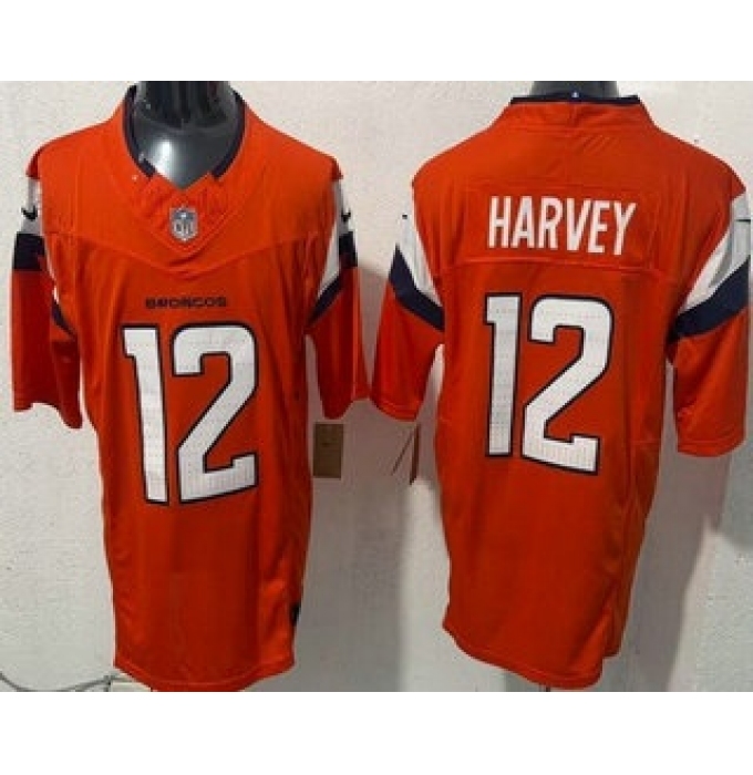 Men's Denver Broncos #12 Rj Harvey Limited Orange FUSE Vapor Jersey