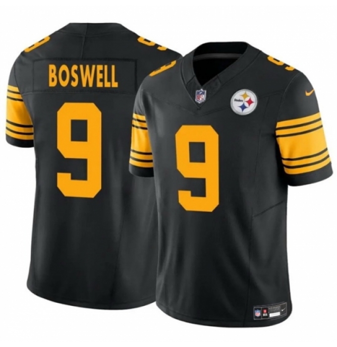 Men's Pittsburgh Steelers #9 Chris Boswell Black 2024 F U S E Color Rush Limited Stitched Jersey