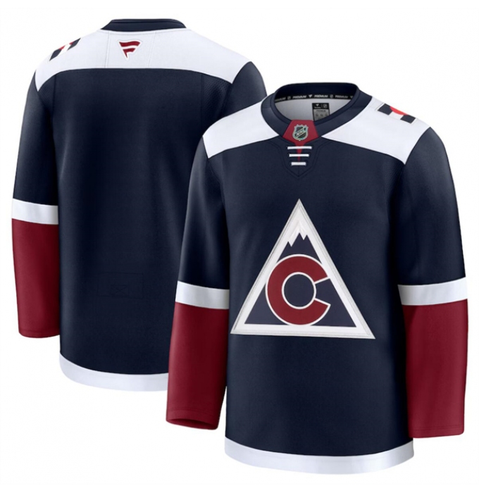 Men's Colorado Avalanche Blank Navy 2024-25 Alternate Stitched Jersey