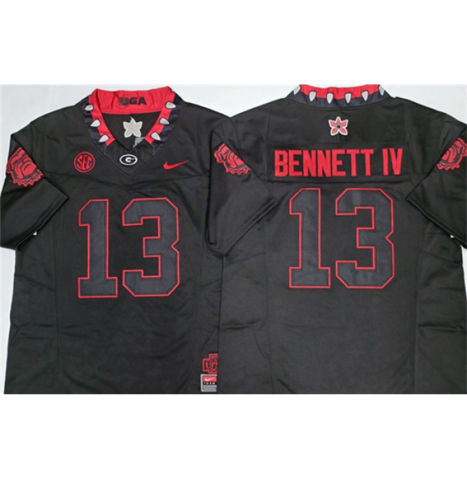 Men's Georgia Bulldogs #13 Stetson Bennett IV White 2026 F.U.S.E. Stitched Jersey