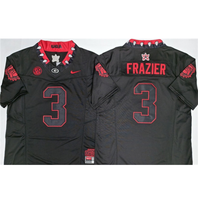 Men's Georgia Bulldogs #3 Nate Frazier Black 2026 F.U.S.E. Stitched Jersey