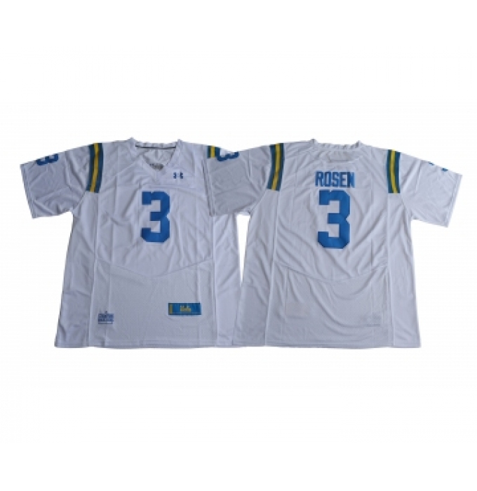 UCLA Bruins 3 Josh Rosen White College Football Jersey