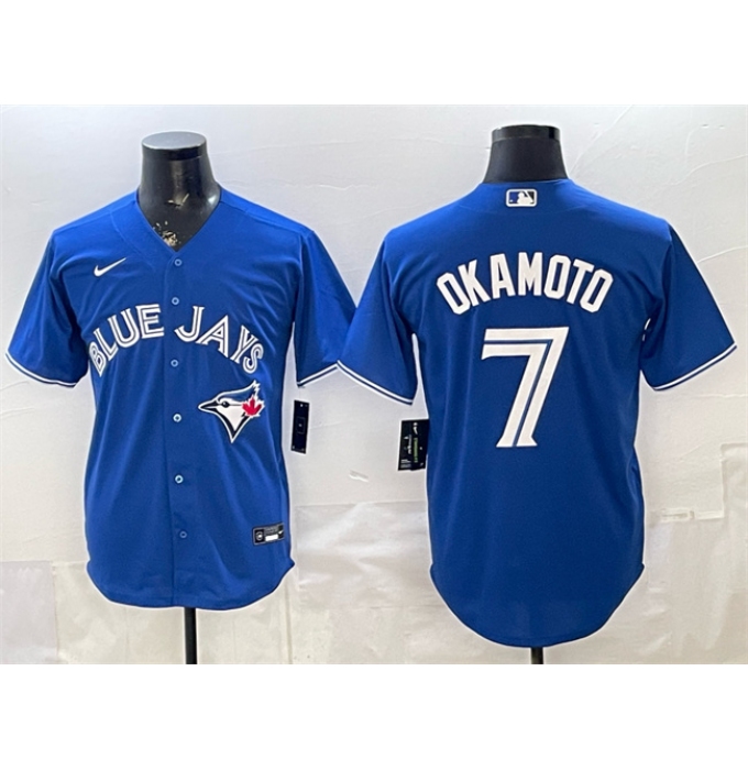 Men's Toronto Blue Jays #7 Kazuma Okamoto Royal 2026 Cool Base Stitched Baseball Jersey