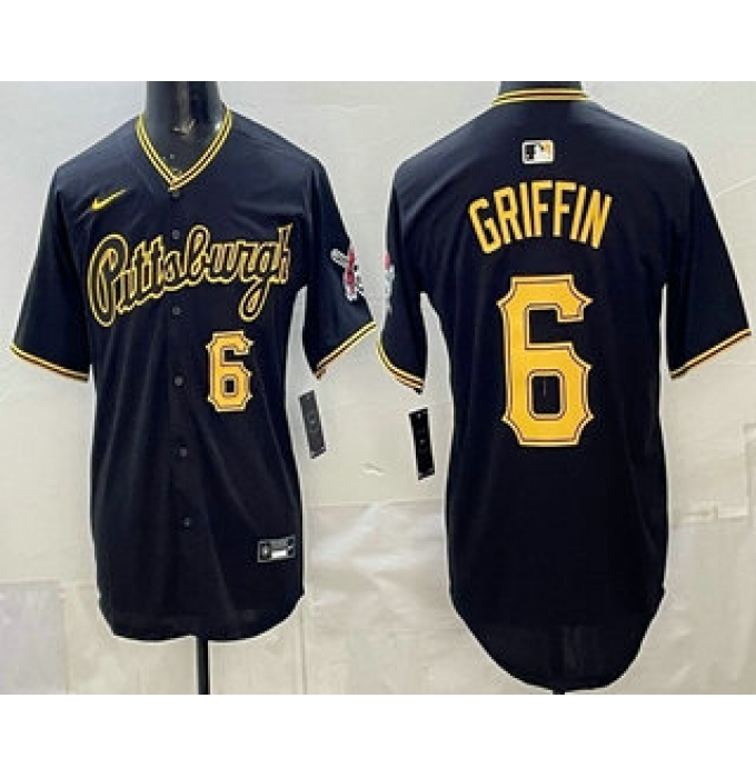Men's Pittsburgh Pirates #6 Konnor Griffin Black Alternate Limited Jersey