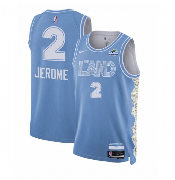 Men's Cleveland Cavaliers #2 Ty Jerome Light Blue 2024-25 City Edition Stitched Jersey