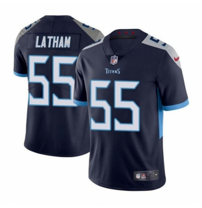 Youth Tennessee Titans #55 JC Latham Navy 2024 Draft Vapor Limited Stitched Football Jersey