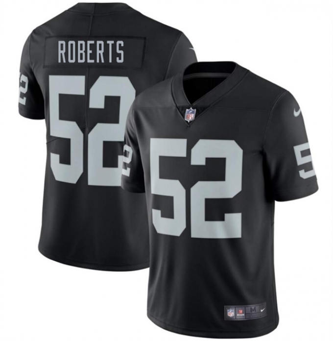 Men's Las Vegas Raiders #52 Elandon Roberts Black 2025 Vapor Football Stitched Jersey