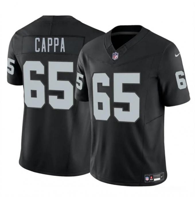 Men's Las Vegas Raiders #65 Alex Cappa Black 2025 F.U.S.E. Vapor Football Stitched Jersey