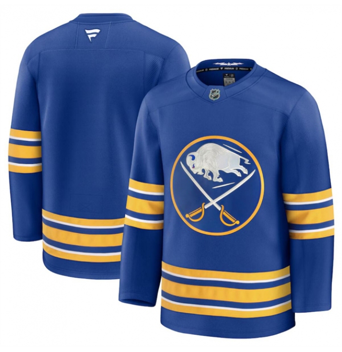 Men's Buffalo Sabres Blank Blue 2024-25 Home Stitched Hockey Jersey