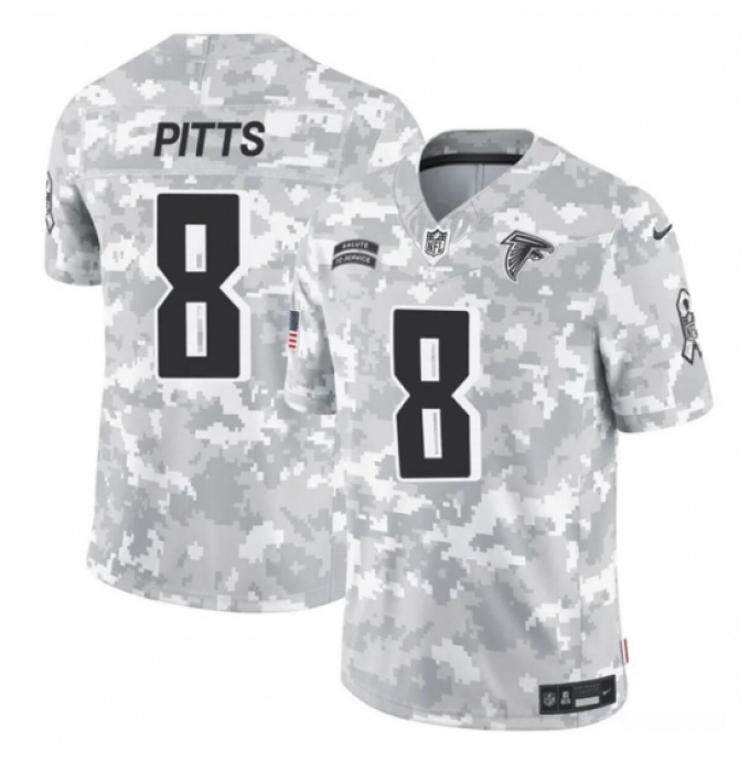 Youth Atlanta Falcons #8 Kyle Pitts 2024 F U S E Arctic Camo Salute To Service Limited Stitched Football Jersey