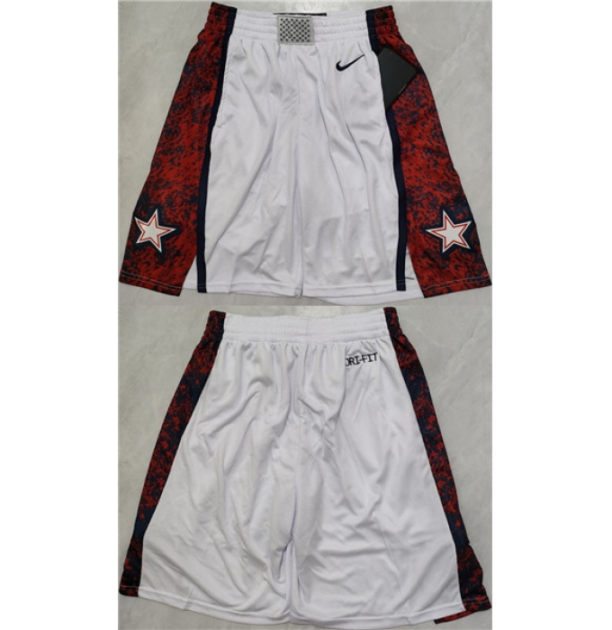 Men's Team USA White Red Shorts