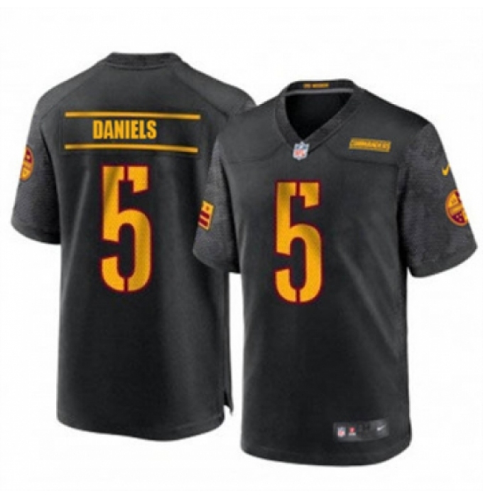 Youth Washington Commanders #5 Jayden Daniels Black 2024 F U S E Vapor Limited Stitched Football Jersey