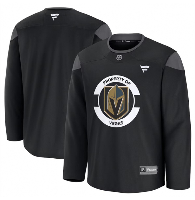 Men's Vegas Golden Knights Black 2024-25 Team Practice Stitched Hockey Jersey