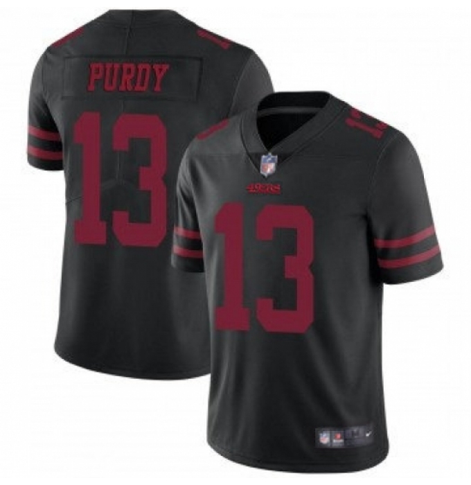 Men's San Francisco 49ers #13 Brock Purdy New Black 2023 F U S E Stitched Football Jersey