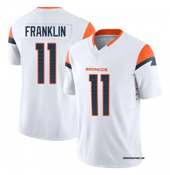 Men's Denver Broncos #11 Troy Franklin White 2025 F.U.S.E. Vapor Limited Football Stitched Jersey