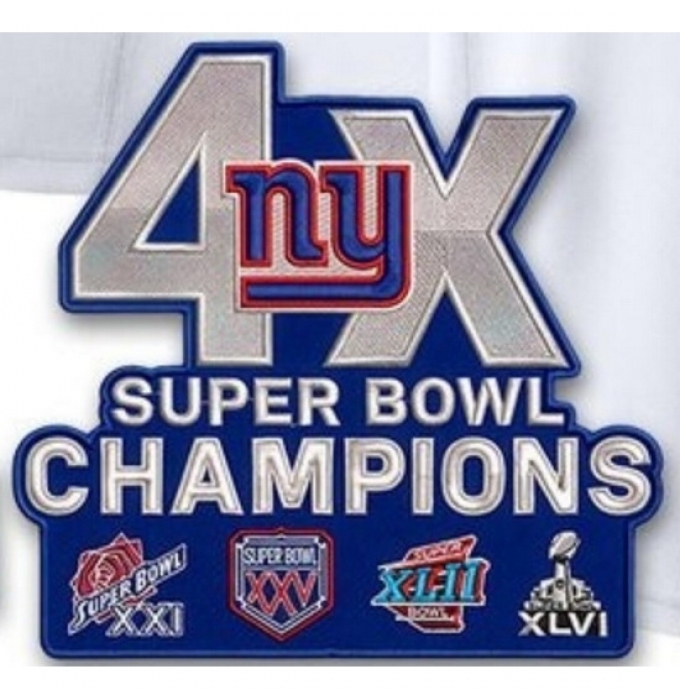 Giants 4X Super Bowl Champions Patch Biaog