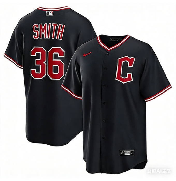 Men's Cleveland Guardians #36 Cade Smith Navy 2025 Alternate Limited Stitched Baseball Jersey