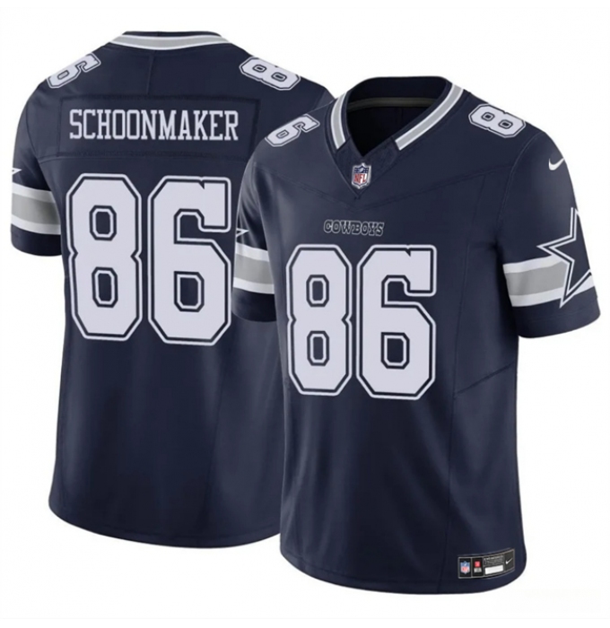 Men's Dallas Cowboys #86 Luke Schoonmaker Navy 2023 F.U.S.E Vapor Untouchable Limited Stitched Football Jersey