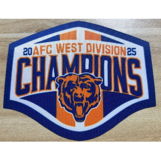 Chicago Bears 2025 AFC West Division Champions Patch